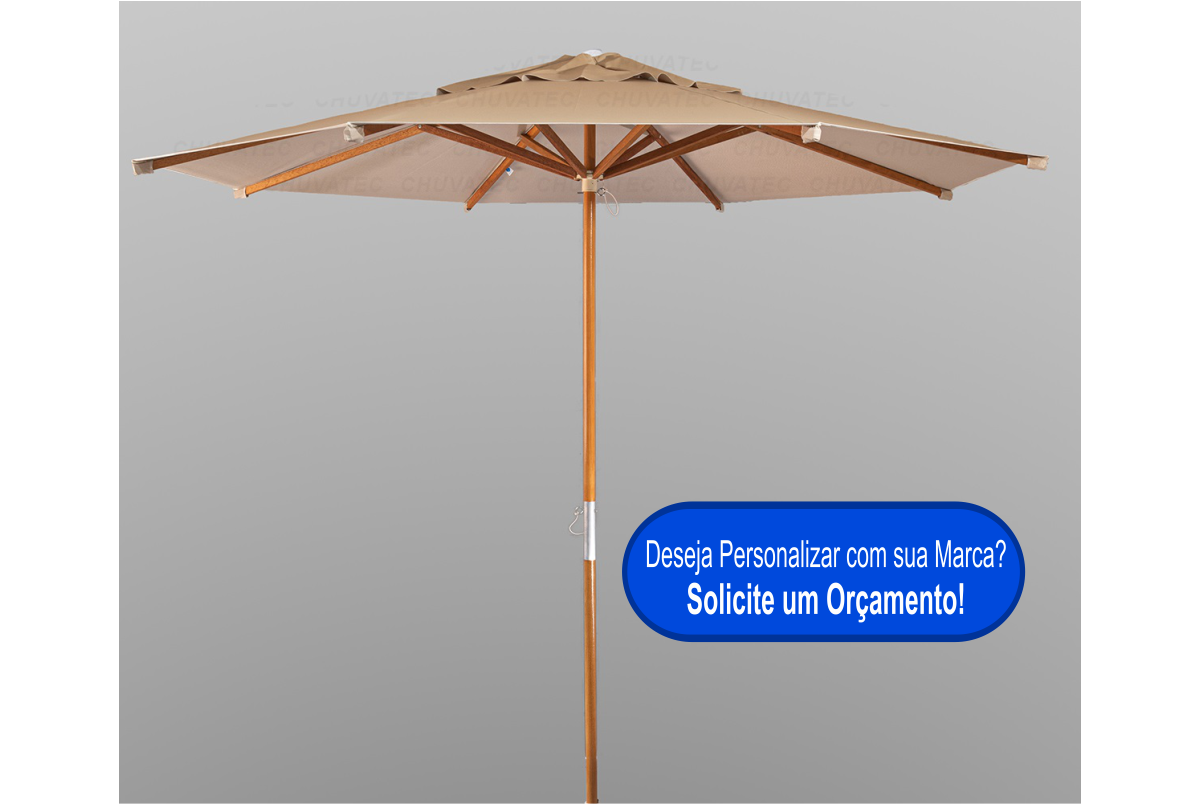 Ombrelone Madeira 2,40m Bege R$ 272,91